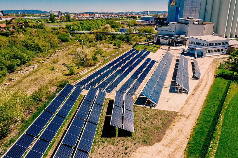 Solarthermieanlage der Stadtwerke Erfurt in Marbach © SWE Energie GmbH 2019